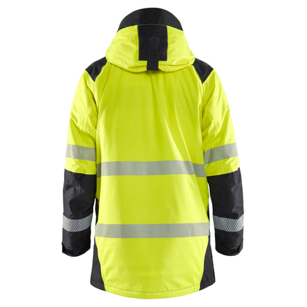 Blaklader 4457 Hi Vis Winter Parka Hi Vis Yellow Black Back