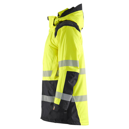 Blaklader 4457 Hi Vis Winter Parka Hi Vis Yellow Black Left
