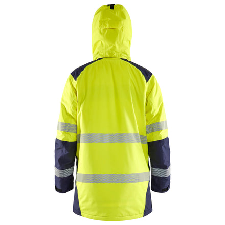 Blaklader 4457 Hi Vis Winter Parka Hi Vis Yellow Navy Blue Feature
