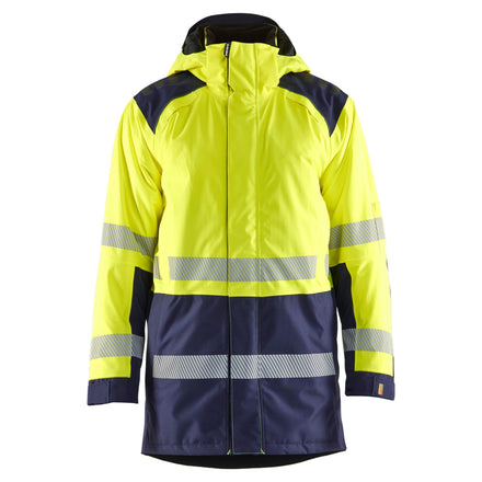 Blaklader 4457 Hi Vis Winter Parka Hi Vis Yellow Navy Blue Main