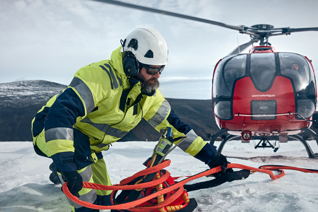 Blaklader 4469 Hi-Vis Yellow/Navy Blue Parka Evolution