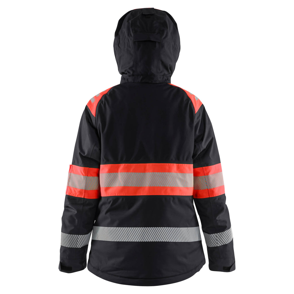 Blaklader 4470 Womens Hi Vis Winter Jacket Black Hi Vis Red Feature