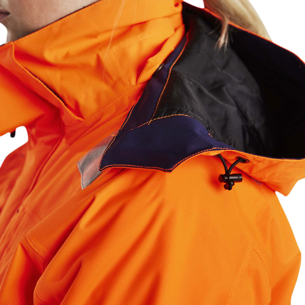 Blaklader 4472 Womens Hi Vis Winter Parka Hi Vis Orange Navy Blue Feature 2
