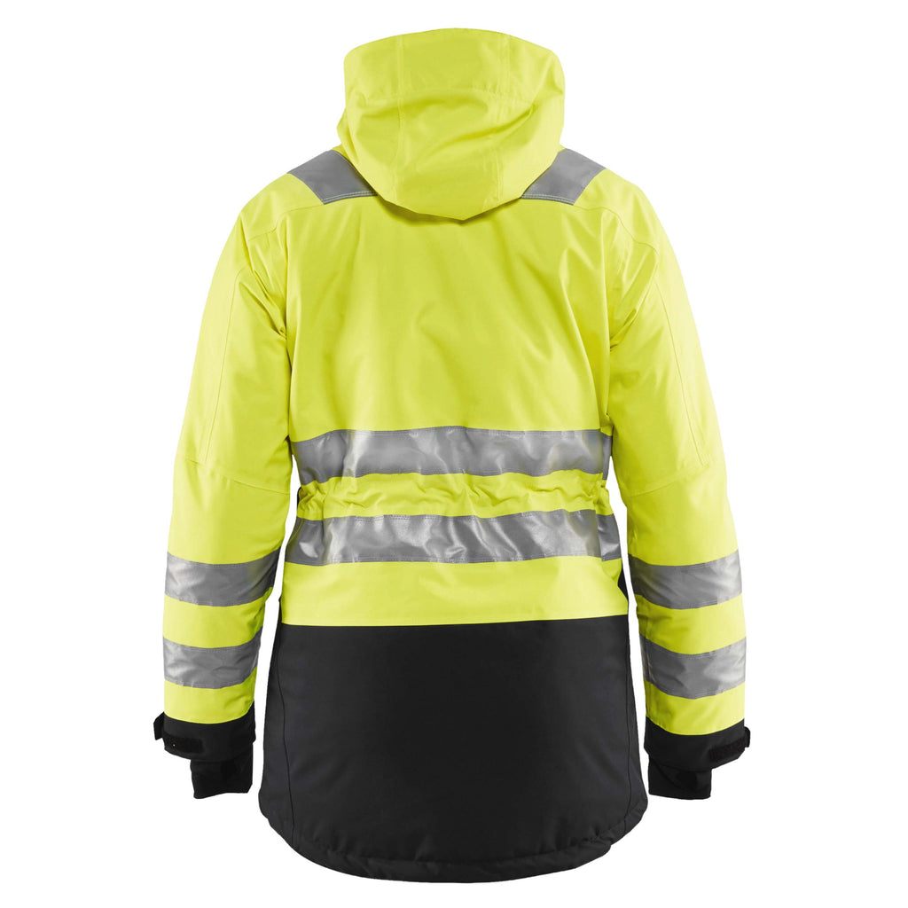 Blaklader 4472 Womens Hi Vis Winter Parka Hi Vis Yellow Black Back