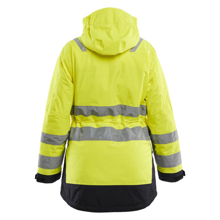 Blaklader 4472 Womens Hi Vis Winter Parka Hi Vis Yellow Black Back