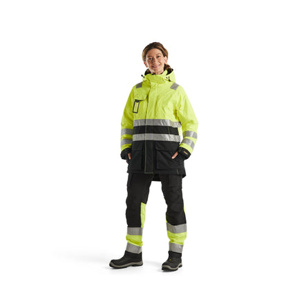 Blaklader 4472 Womens Hi Vis Winter Parka Hi Vis Yellow Black Model