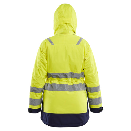 Blaklader 4472 Womens Hi Vis Winter Parka Hi Vis Yellow Navy Blue Feature