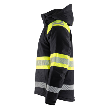 Blaklader 4480 Hi Vis Winter Jacket Black Hi Vis Yellow Left