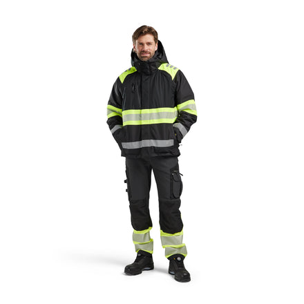 Blaklader 4480 Hi Vis Winter Jacket Black Hi Vis Yellow Model
