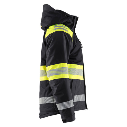 Blaklader 4480 Hi Vis Winter Jacket Black Hi Vis Yellow Right