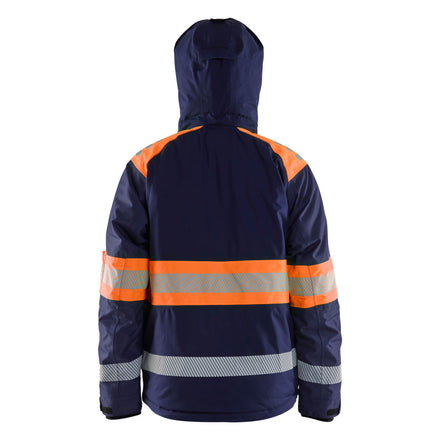 Blaklader 4480 Hi Vis Winter Jacket Navy Blue Hi Vis Orange Feature