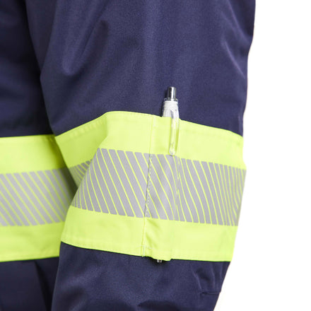 Blaklader 4480 Hi Vis Winter Jacket Navy Blue Hi Vis Yellow Feature 3