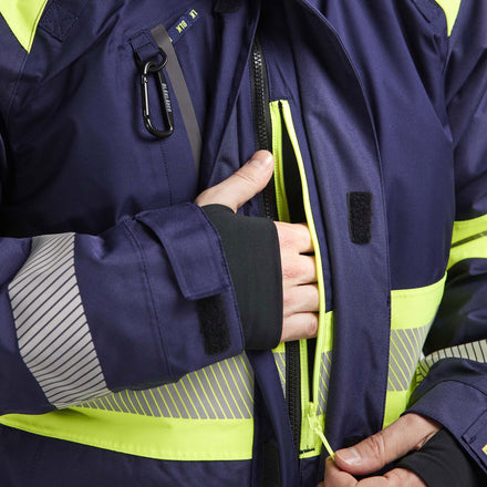 Blaklader 4480 Hi Vis Winter Jacket Navy Blue Hi Vis Yellow Feature 4