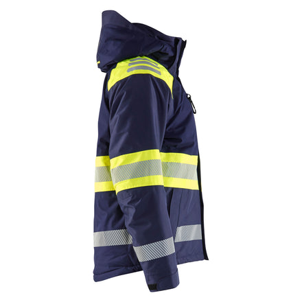Blaklader 4480 Hi Vis Winter Jacket Navy Blue Hi Vis Yellow Right