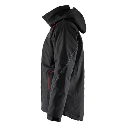Blaklader 4484 Lightweight Lined Winter Jacket Stretch Black Red Left
