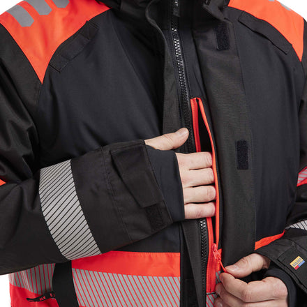 Blaklader 4485 Hi Vis Winter Parka Black Hi Vis Red Feature 2