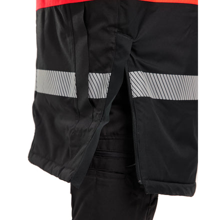 Blaklader 4485 Hi Vis Winter Parka Black Hi Vis Red Feature 1