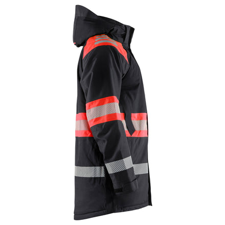 Blaklader 4485 Hi Vis Winter Parka Black Hi Vis Red Right