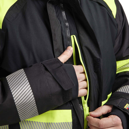 Blaklader 4485 Hi Vis Winter Parka Black Hi Vis Yellow Feature 1