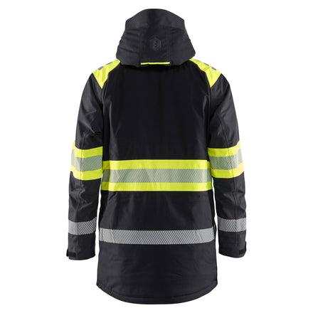 Blaklader 4485 Hi Vis Winter Parka Black Hi Vis Yellow Back