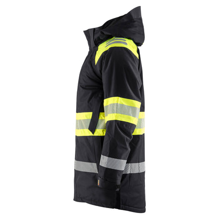 Blaklader 4485 Hi Vis Winter Parka Black Hi Vis Yellow Left