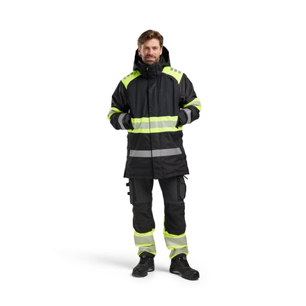 Blaklader 4485 Hi Vis Winter Parka Black Hi Vis Yellow Model