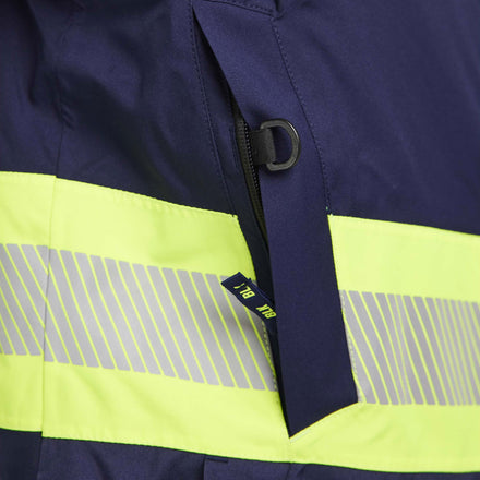 Blaklader 4485 Hi Vis Winter Parka Navy Blue Hi Vis Yellow Feature 4