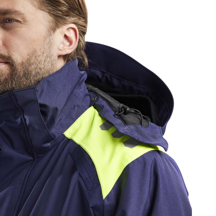 Blaklader 4485 Hi Vis Winter Parka Navy Blue Hi Vis Yellow Feature 5