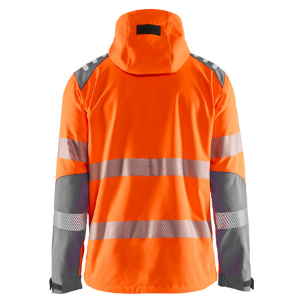 Blaklader 4491 Hi Vis Softshell Jacket Hi Vis Orange Grey Back