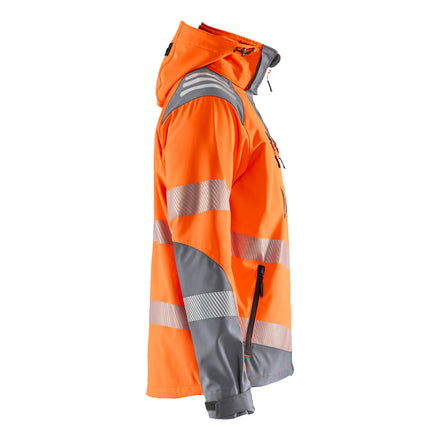 Blaklader 4491 Hi Vis Softshell Jacket Hi Vis Orange Grey Right