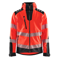 Blaklader 4491 Hi Vis Softshell Jacket Hi Vis Red Black Main