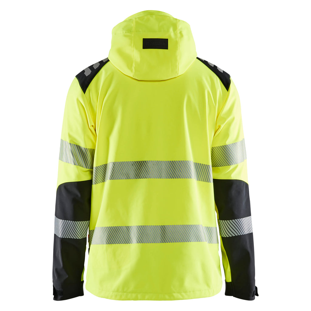 Blaklader 4491 Hi Vis Softshell Jacket Hi Vis Yellow Black Back