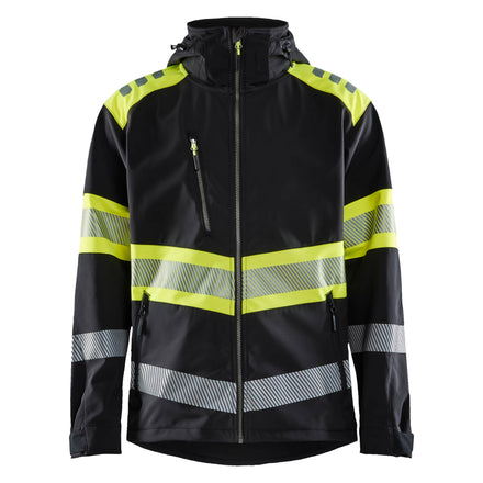 Blaklader 4494 Hi Vis Softshell Jacket Black Hi Vis Yellow Main