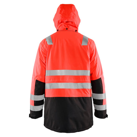 Blaklader 4495 Hi Vis Winter Parka Hi Vis Red Black Feature