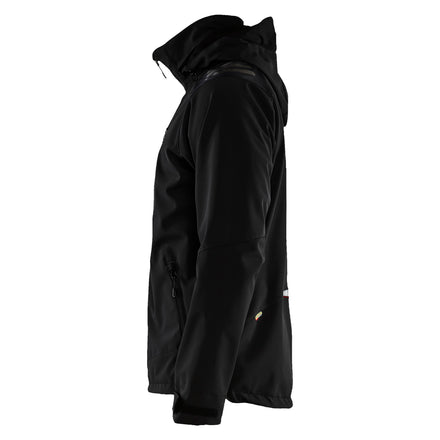 Blaklader 4749 Softshell Jacket Black Red Left