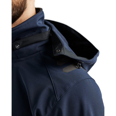 Blaklader 4749 Softshell Jacket Dark Navy Blue Hi Vis Yellow Feature