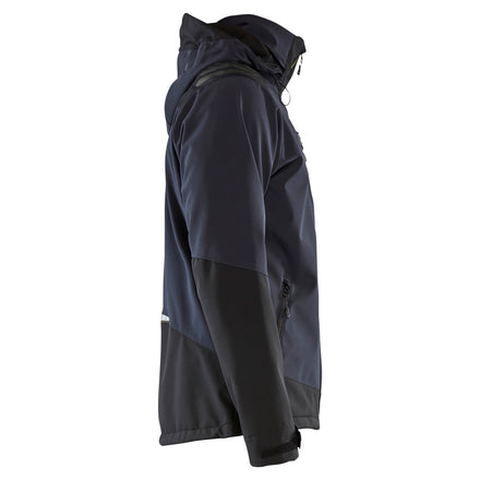 Blaklader 4749 Softshell Jacket Dark Navy Yellow Right