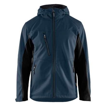 Blaklader 4753 Softshell Jacket With Hood Dark Navy Black Front