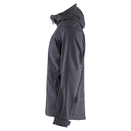 Blaklader 4753 Softshell Jacket With Hood Mid Grey Black Left
