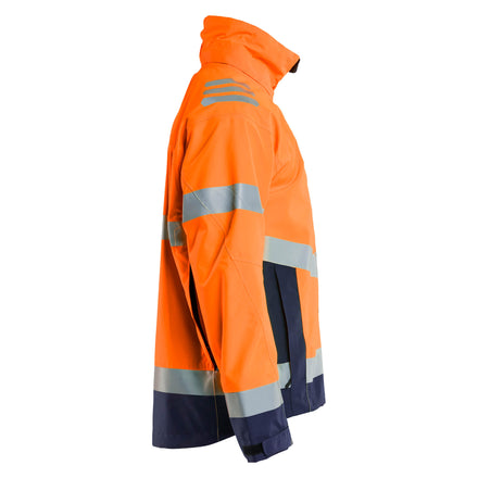 Blaklader 4760 Hi Vis Shell Jacket Hi Vis Orange Navy Blue Right