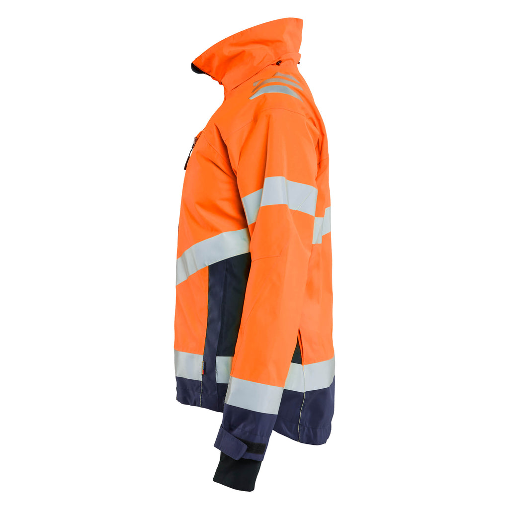 Blaklader 4761 Womens Hi Vis Shell Jacket Hi Vis Orange Navy Blue Left