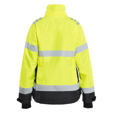 Blaklader 4761 Womens Hi Vis Shell Jacket Hi Vis Yellow Black Back