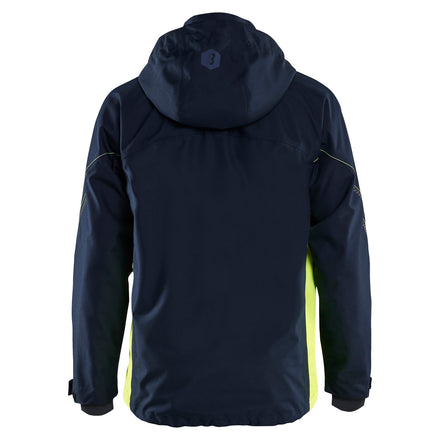 Blaklader 4790 Shell Jacket Dark Navy Blue Hi Vis Yellow Back