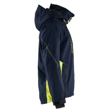 Blaklader 4790 Shell Jacket Dark Navy Blue Hi Vis Yellow Right