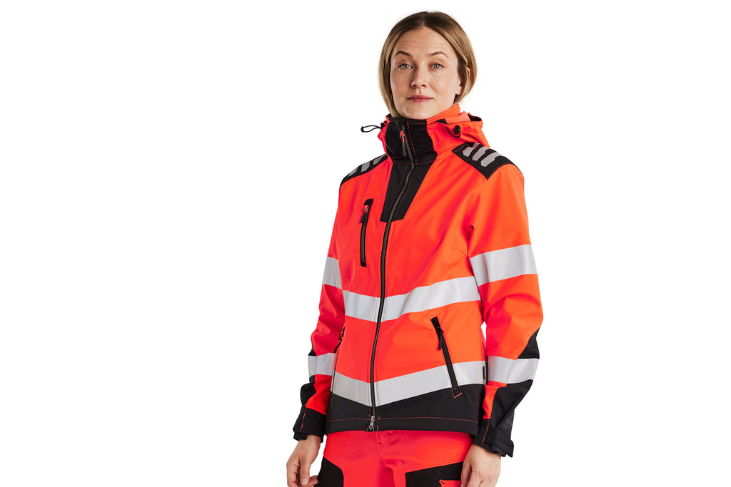 Blaklader 4791 Hi-Vis Orange/Navy Blue Women’s Softshell Jacket