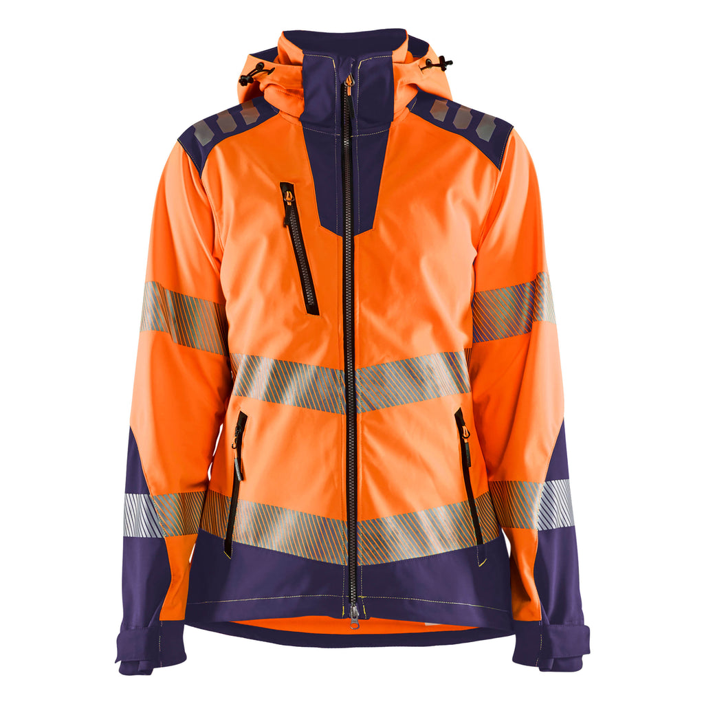 Blaklader 4791 Hi-Vis Orange/Navy Blue Women’s Softshell Jacket