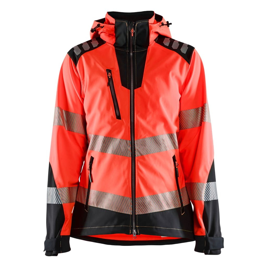 Blaklader 4791 Hi-Vis Red/Black Women’s Softshell Jacket