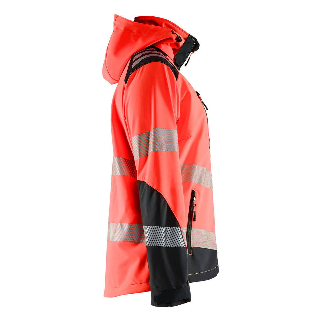 Blaklader 4791 Womens Hi Vis Softshell Jacket Hi Vis Red Black Right