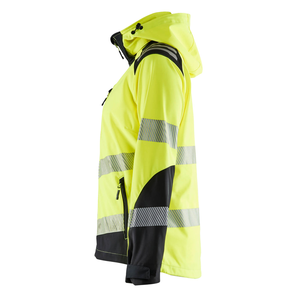 Blaklader 4791 Womens Hi Vis Softshell Jacket Hi Vis Yellow Black Left