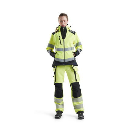 Blaklader 4791 Womens Hi Vis Softshell Jacket Hi Vis Yellow Black Model